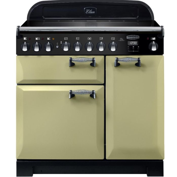 Rangemaster Elan Deluxe 90 Induction Cooker sleek black design, touch controls, Keans Claremorris store.