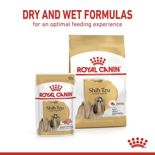 Royal Canin Shih Tzu Dog Pouch 85g wet food for small breeds – available at Keans Claremorris