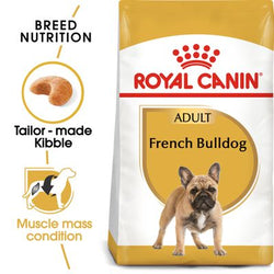 Royal Canin French Bulldog Adult Dog Food 9kg bag available at Keans Claremorris