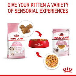 Royal Canin Kitten Jelly Pouch 85g – Nutritious wet food for kittens, available at Keans Claremorris.