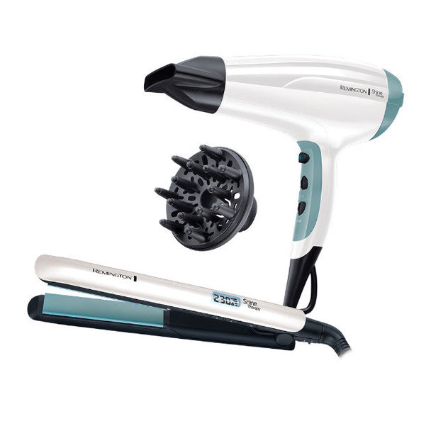 Remington Shine Therapy Giftset with 2300W hairdryer and Moroccan Argan Oil straightener – Keans Claremorris