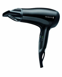 Remington 2000W black hairdryer with ceramic ionic grille, cool shot, eco setting for fast, frizz-free styling - Keans