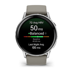 Garmin Venu 4 (45Mm), Silver With Silver Grey Silicon Band | 49-GAR-010-03014-01