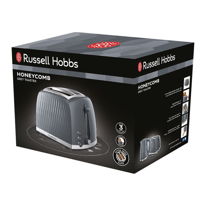 Russell Honeycomb Hobbs Toaster | Grey - Image 8