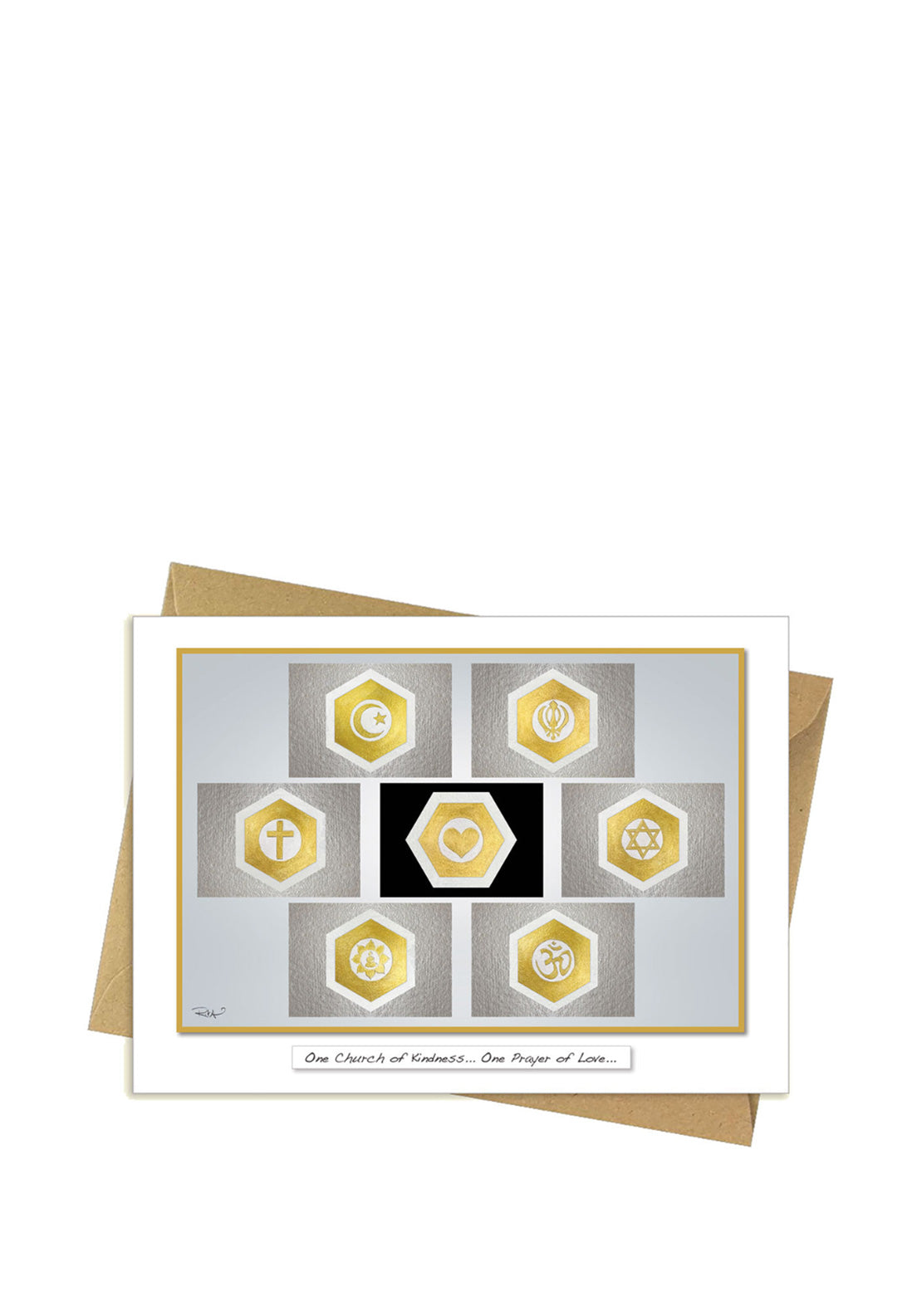Kindness Greetings Card by Rita Oates, FSC certified, recycled packaging, artistic design, 180x130mm – Keans Claremorris