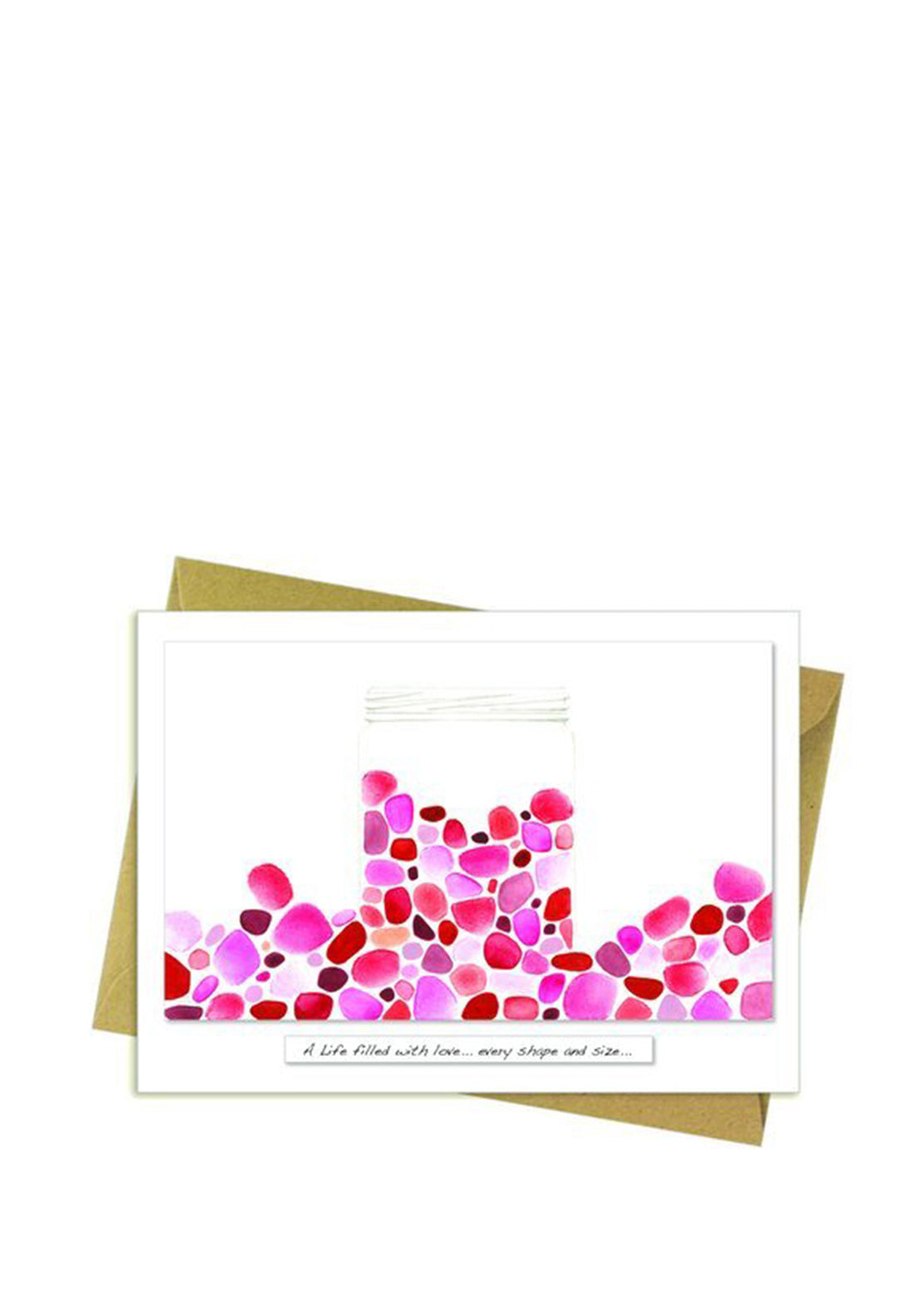 Jar Of Love Greetings Card by Rita Oates, eco-friendly, FSC certified, recycled packaging, 180x130mm – Keans Claremorris