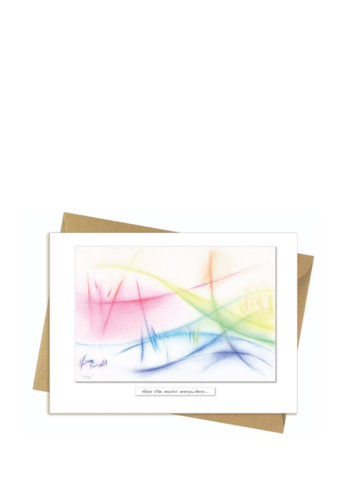 Music Of Life greeting card by Rita Oates, 18x13cm, FSC approved, recycled packaging – Keans Claremorris.