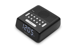 Roberts FM Alarm Clock Radio in Black, compact design with clear display | Available at Keans Claremorris