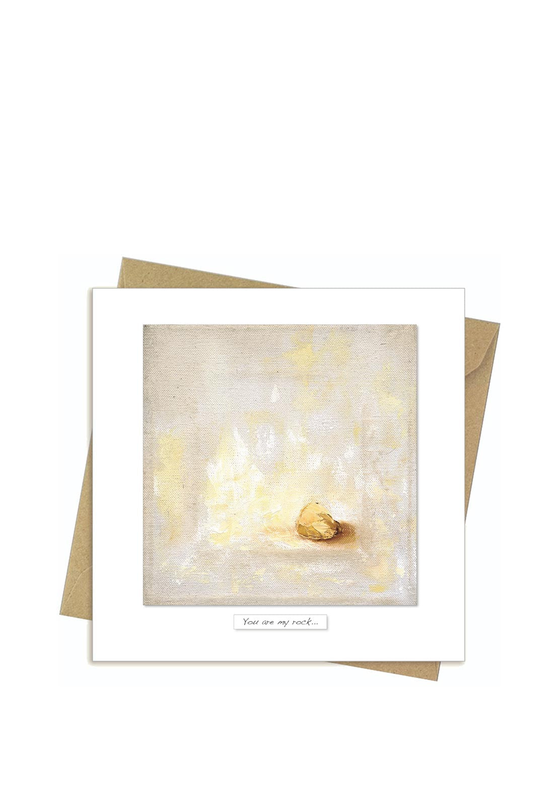 Rock Greeting Card by Rita Oates, 15x15cm, FSC approved, eco-friendly packaging, available at Keans Claremorris.