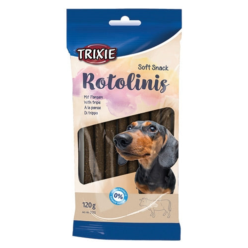 Rotolinis Tripe natural dog treats, no added sugar, 12 pcs resealable bag – available at Keans Claremorris.