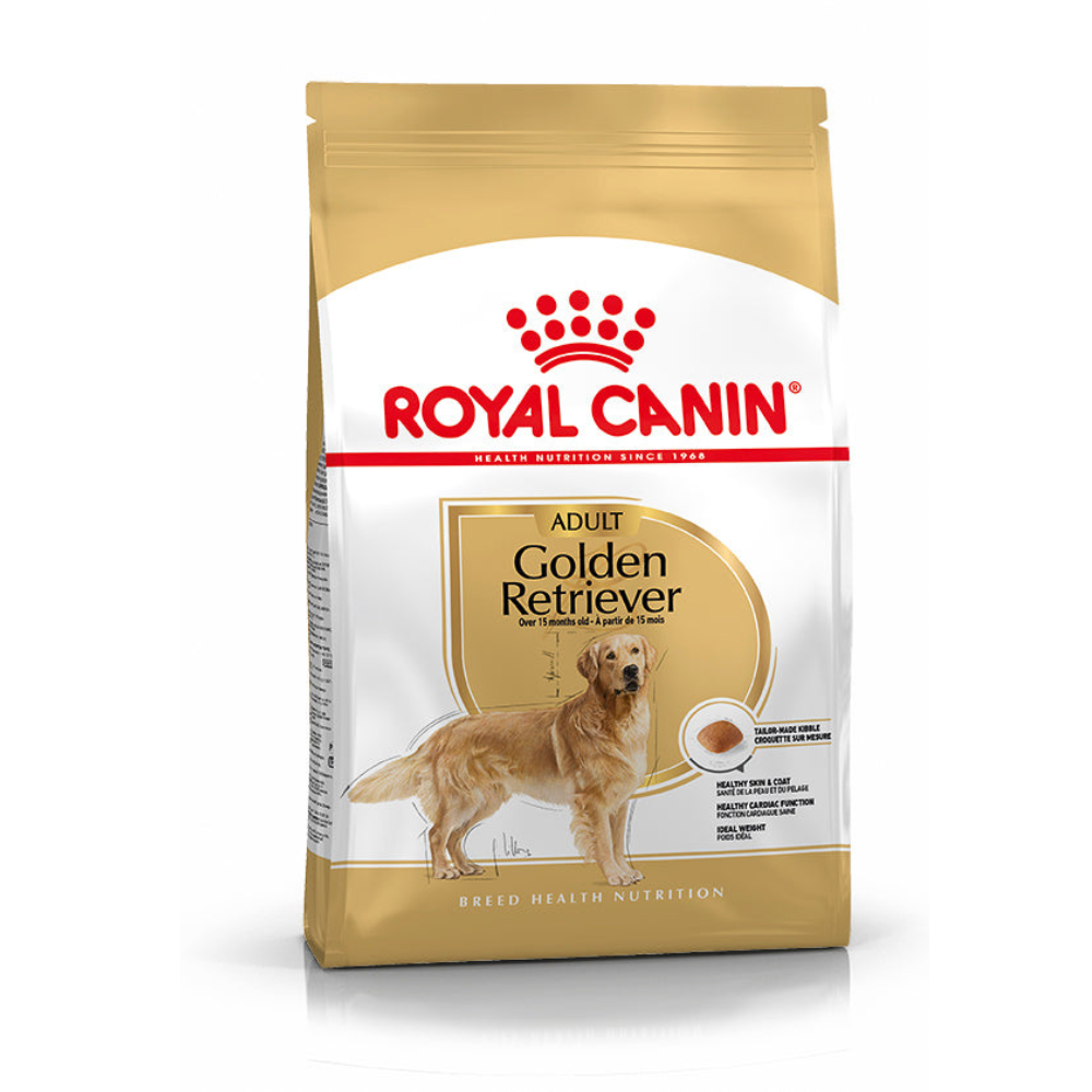Royal Canin Golden Retriever Adult Dog Food 12kg – Supports healthy skin, coat, dental health, ideal weight & cardiac