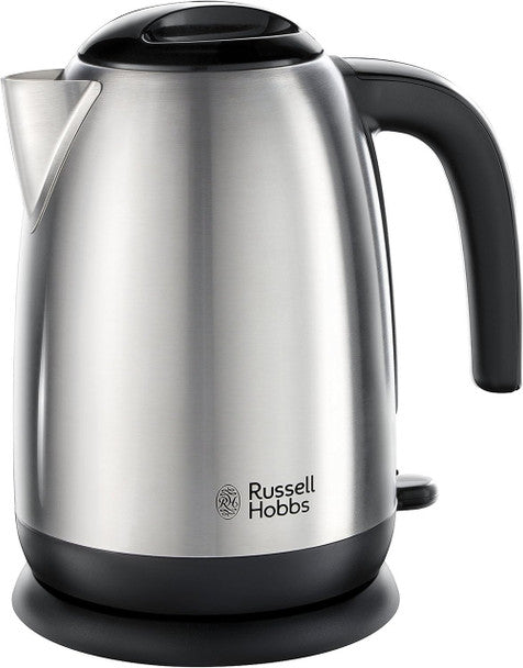 Russell Hobbs Adventure Stainless Steel Kettle 1.7L, rapid boil, removable filter, 360° base – Keans Claremorris