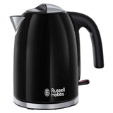 Russell Hobbs Colours Plus 1.7L black jug kettle with rapid boil, 360° base, removable filter - available at Keans