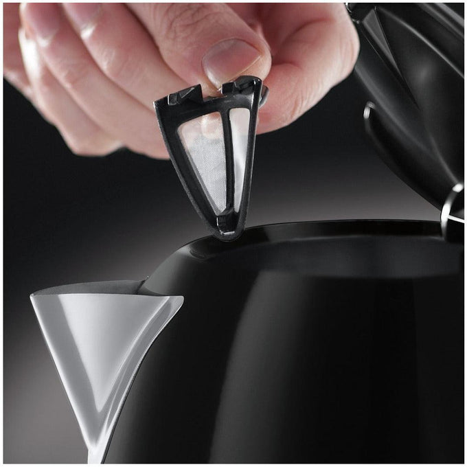 Russell Hobbs Colours Plus 1.7L Black Jug Kettle, fast boil, sleek design - available at Keans Claremorris