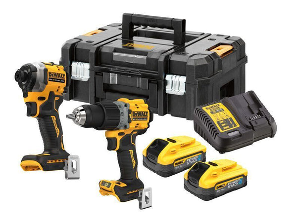 DEWALT 18V Brushless Impact & Combi Powerstack Kit with 2x 1.7Ah Batteries, compact design, high torque – Keans Claremorris