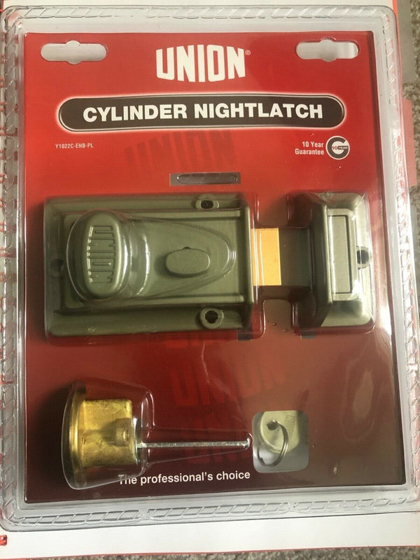 Union Rim Nightlatch 60mm Backset Cg/Pb Carded
