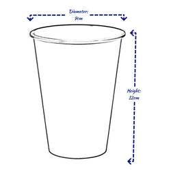 Plastic Beaker Multi-Coloured 6 Pce