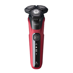 Phillips Shaver 5000 Series in Fire Red & Grey, advanced grooming, available at Keans Claremorris.