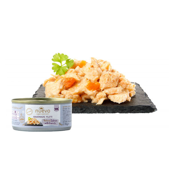 Nuevo Cat Food Salmon with Carrots 70g – premium, vet-approved, nutritious meal for cats | Keans Claremorris