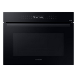 Samsung NQ5B4353FBK/U4 built-in 60cm combi microwave oven with dual fan, enamel interior, black glass – available at Kean’s