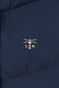 Savannah Ladies Long Navy Coat, stylish and warm outerwear, available at Keans Claremorris.