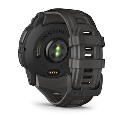 Garmin Instinct 3 50mm AMOLED smartwatch in black with charcoal band, available at Keans Claremorris.