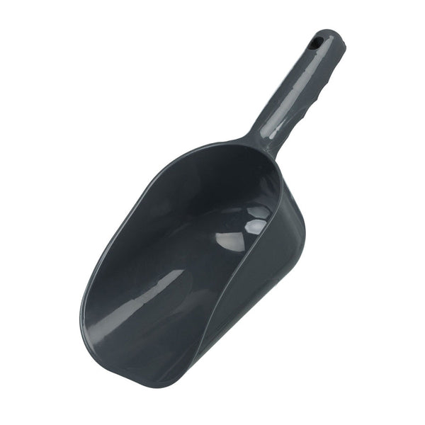 Large plastic scoop for feed or litter, durable and lightweight – available at Keans Claremorris.