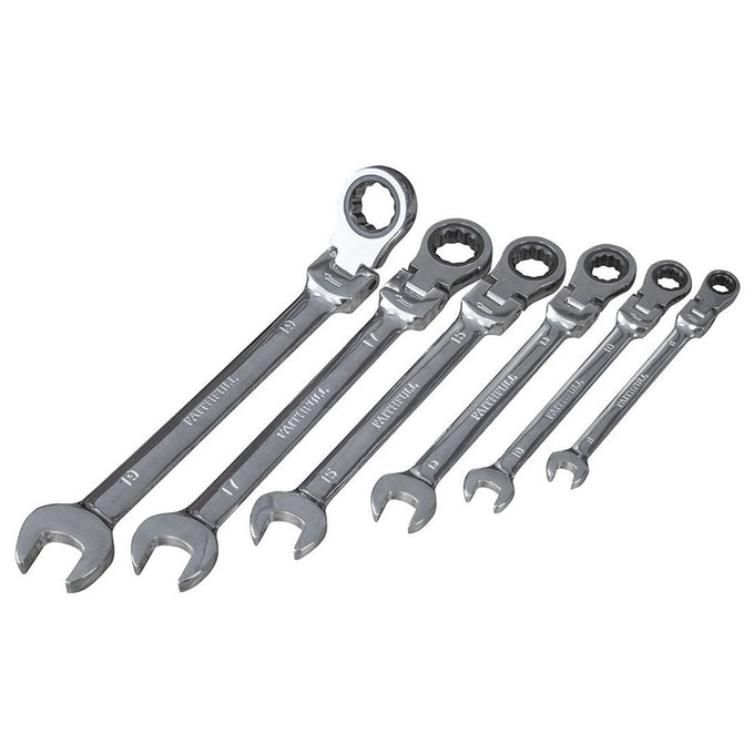 Faithfull Ratchet Combination Spanner Set in Tool Roll, 6 Piece FAISPARAT6SR - Image 3