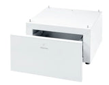 Miele WTS510 35cm high white plinth with 17.5cm drawer for washing machines and dryers, available at Kean’s Claremorris. –