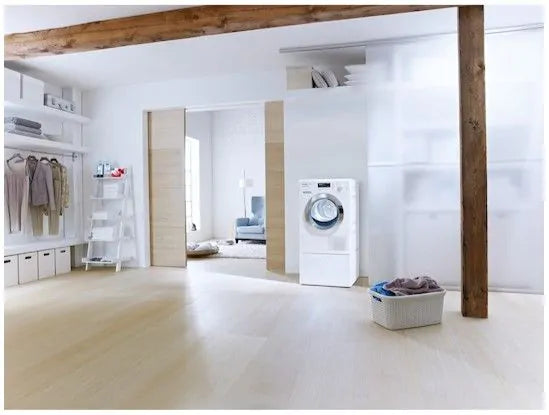 Miele WTS510 35cm high plinth with 17.5cm usable drawer, sleek design – available at Keans Claremorris