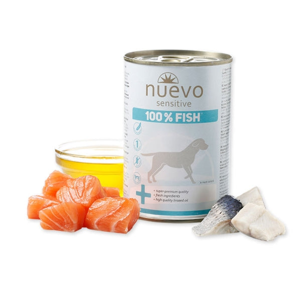 Nuevo Dog Food Sensitive Fish 400g – grain-free, fish protein, omega 3 & 6, for sensitive stomachs | Keans Claremorris
