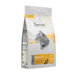 Sense6 Sensitive Adult Cat Food 400g with probiotics, turkey, salmon oil, cranberry for digestion & coat health – Keans