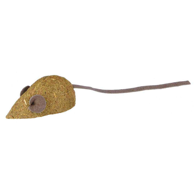 Set of 2 catnip mice toys with leather, 5cm each, for cats – Keans Claremorris
