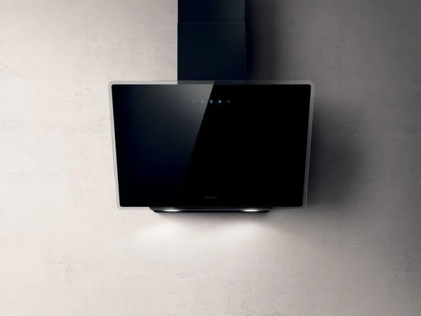 Elica Shire SHIRE60BL 60cm Black Glass Wall Mounted Hood