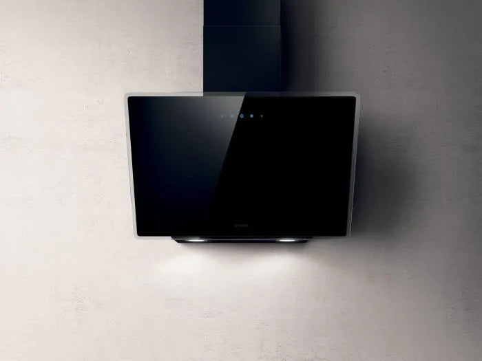 Elica Shire 60cm Black Glass Wall Hood, Touch Control, LED Lighting, 710m3/h Airflow, Duct Out – Keans Claremorris