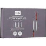 Load image into Gallery viewer, Denby Wooden Handle Steak Knife 6 Pce Set
