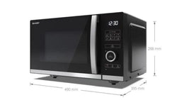 Sharp 25L 900W Flatbed Microwave Silver