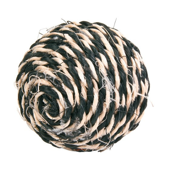 Sisal Play Ball 6cm with catnip for claw care, durable cat toy by Keans Claremorris