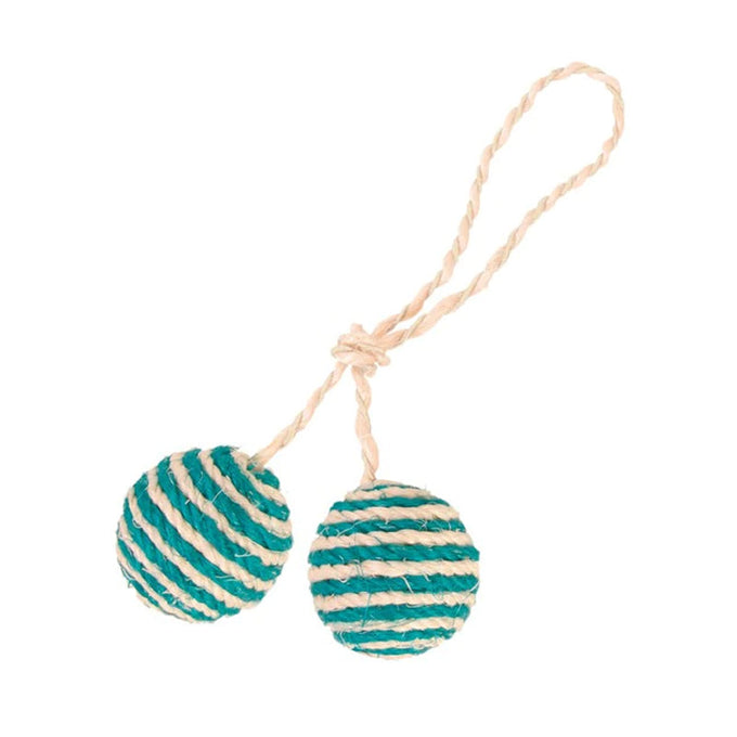 Sisal balls on rope cat toy with catnip, 4.5cm, supports claw care – Keans Claremorris