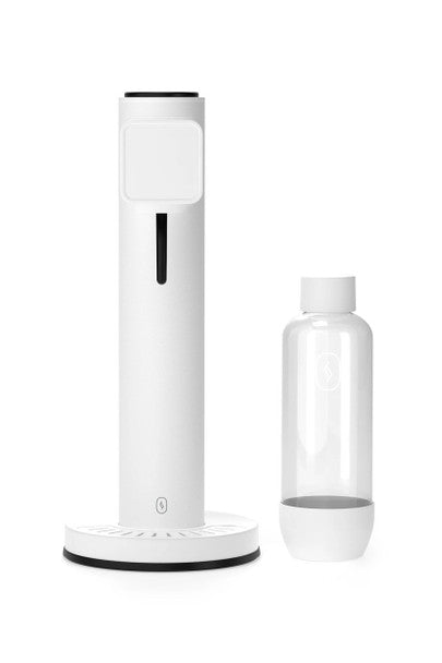 Skare Soda Maker Ice White – sleek, compact soda maker for homemade sparkling water | Available at Keans Claremorris