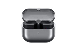Samsung Galaxy Buds3 TWS Silver wireless earbuds with noise cancellation - available at Keans Claremorris