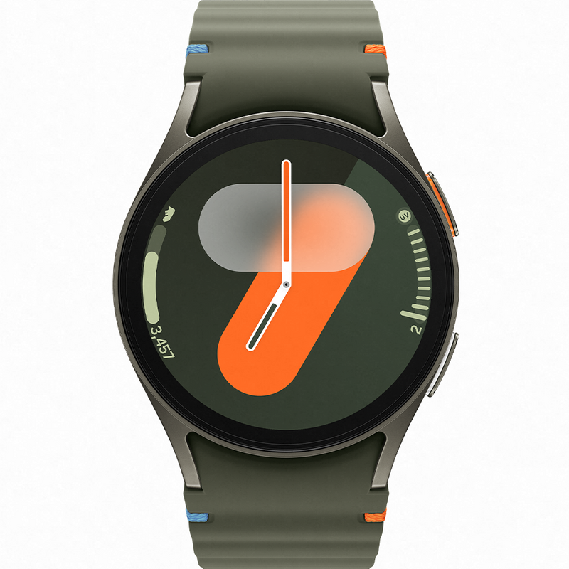 Samsung Galaxy Watch7 40mm Green, Super AMOLED, GPS, heart rate, Wear OS, splash-resistant, available at Kean’s Claremorris