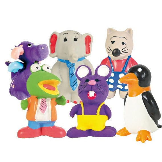 Small Figure Latex Dog Toy 6-9cm, squeaky, 6 animal designs, durable latex – Keans Claremorris