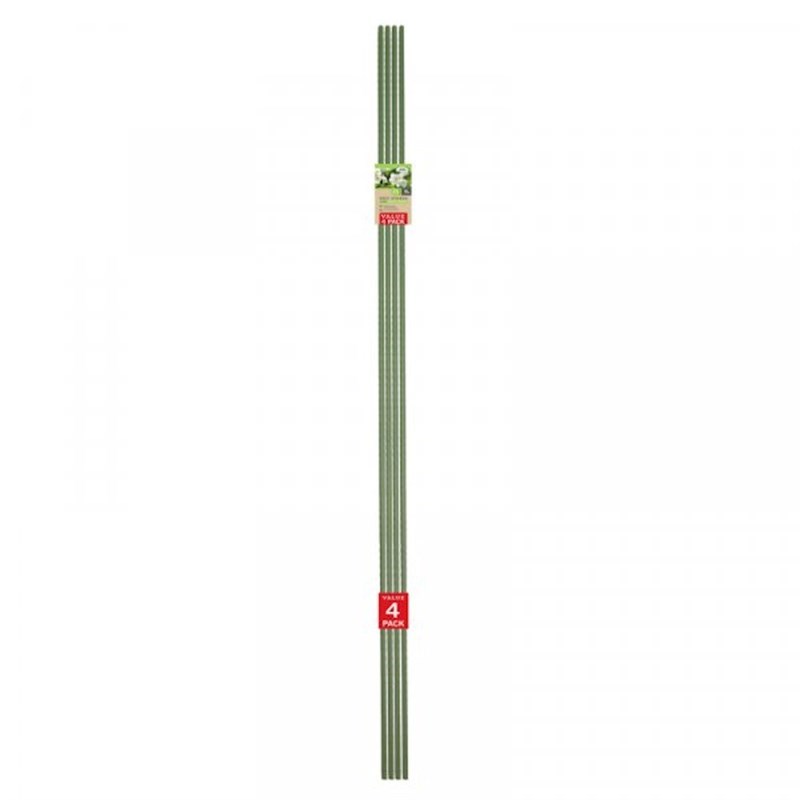 Gro-Stakes 2.1m garden stakes 4-pack, plastic coated steel with ridged surface for climbing plants – Keans Claremorris