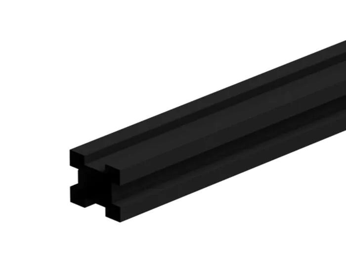 Black Smart Fence Gen2 Post Cover with universal H-groove design on all four sides, 1.9m length.