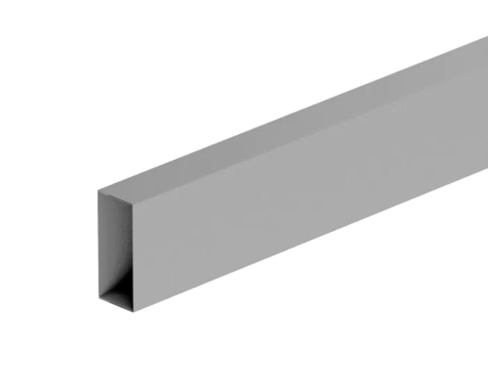 Smart Fence Single Plinth Goosewing in grey steel with PVC coating, shown at an angle on white background.