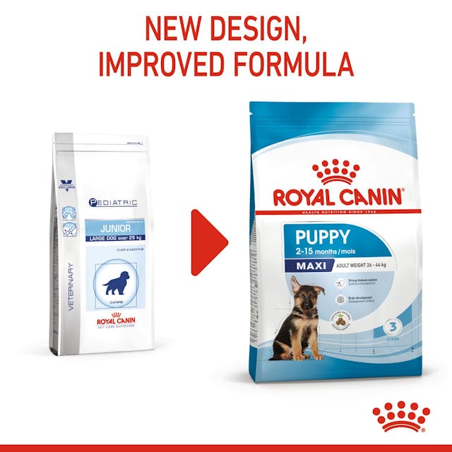 Royal Canin Maxi Puppy/Junior 15kg dog food bag, premium nutrition for large breed puppies | Keans Claremorris