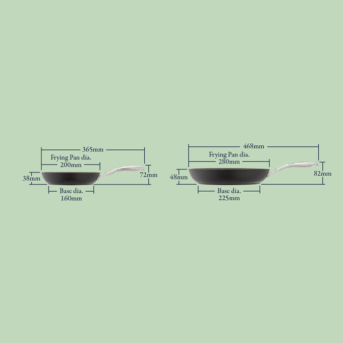 Stellar Rocktanium, 20cm & 28cm Frying Pan Set, Non-Stick - Image 3