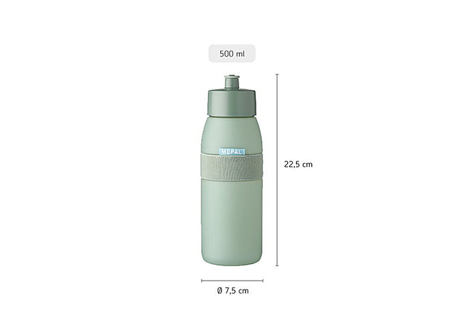 Mepal Sports Bottle Ellipse 500ml in Nordic Black – Durable, Leak-proof, Ideal for Active Lifestyle | Keans Claremorris