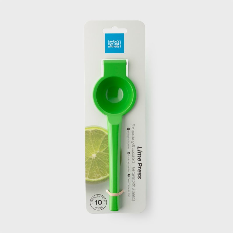 Lime Press with ergonomic handle for easy citrus juicing – available at Keans Claremorris.